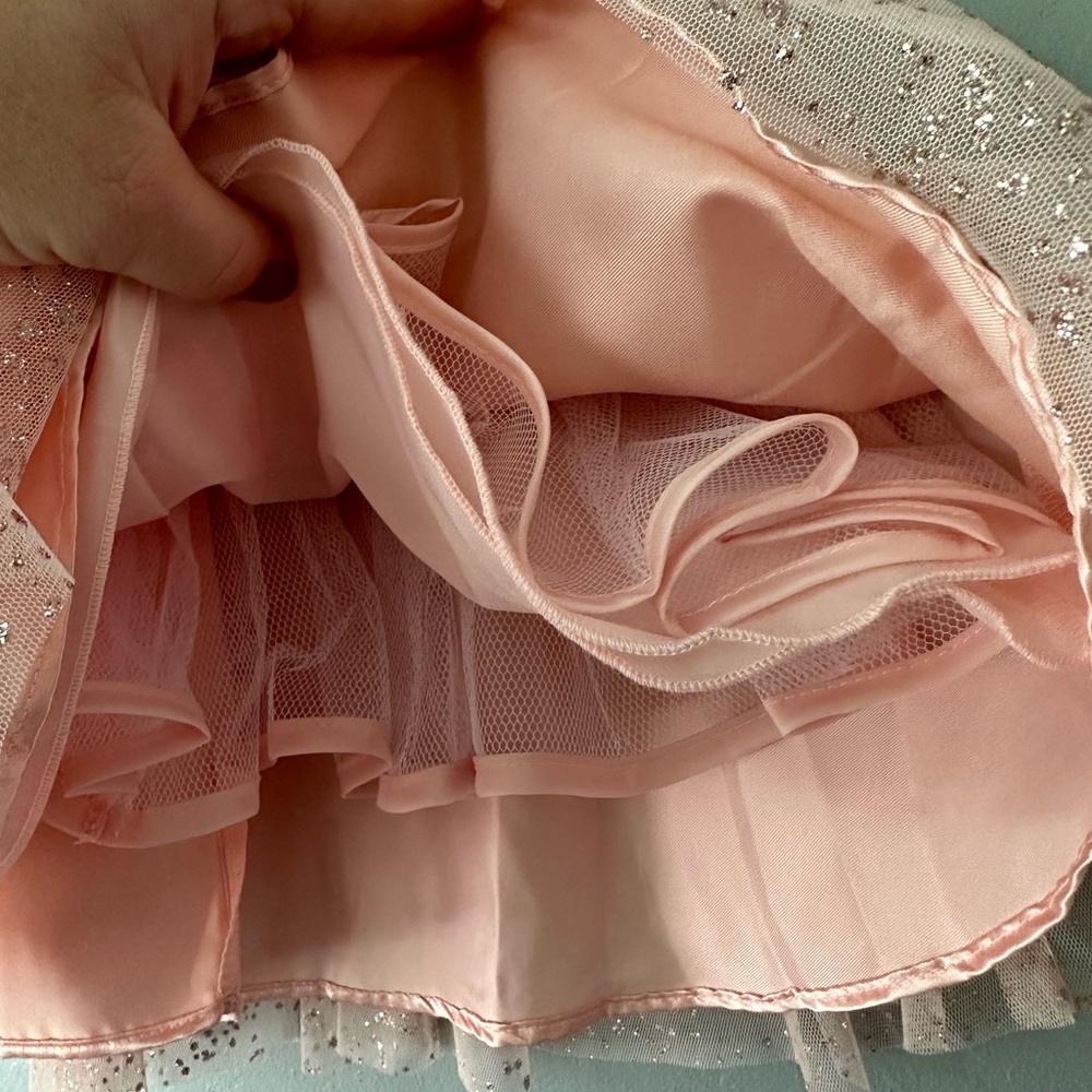 Jona Michelle sequin and glitter sparkle dress Peach color, Little girls size 2T - Picture 11 of 16